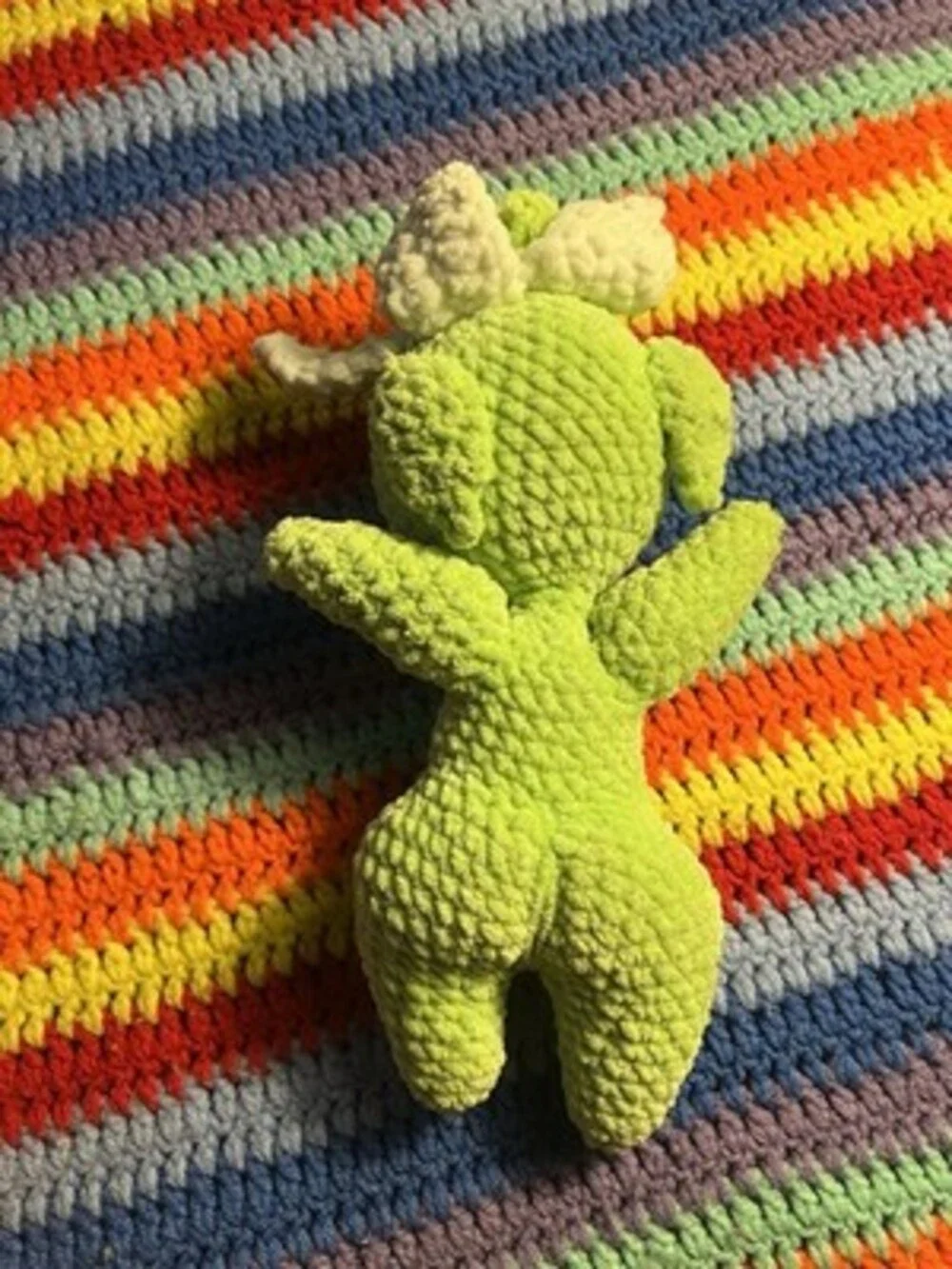 Funny Thicc Mandrake Crochet Plush – Handmade Chunky Sprout Alien Amigurumi